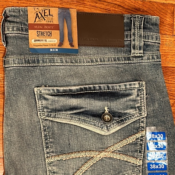 NWT Axel Men’s Slim Boot Stretch Jean - Picture 2 of 5